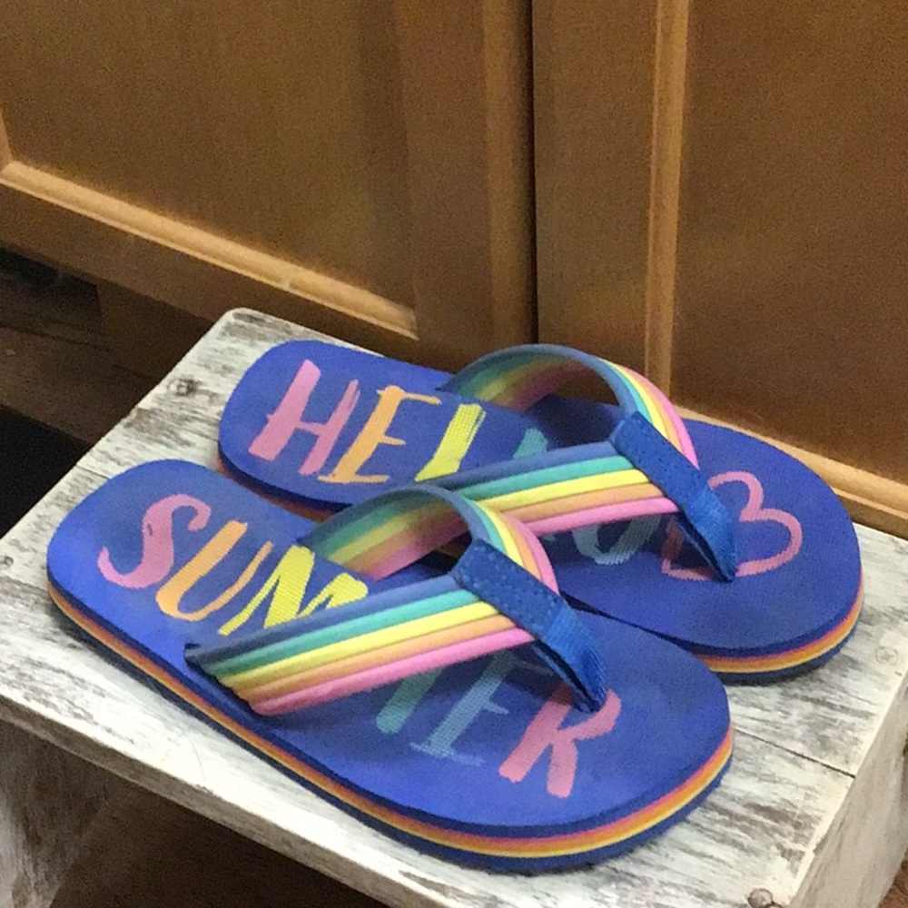 Flip-flops rainbow shoes